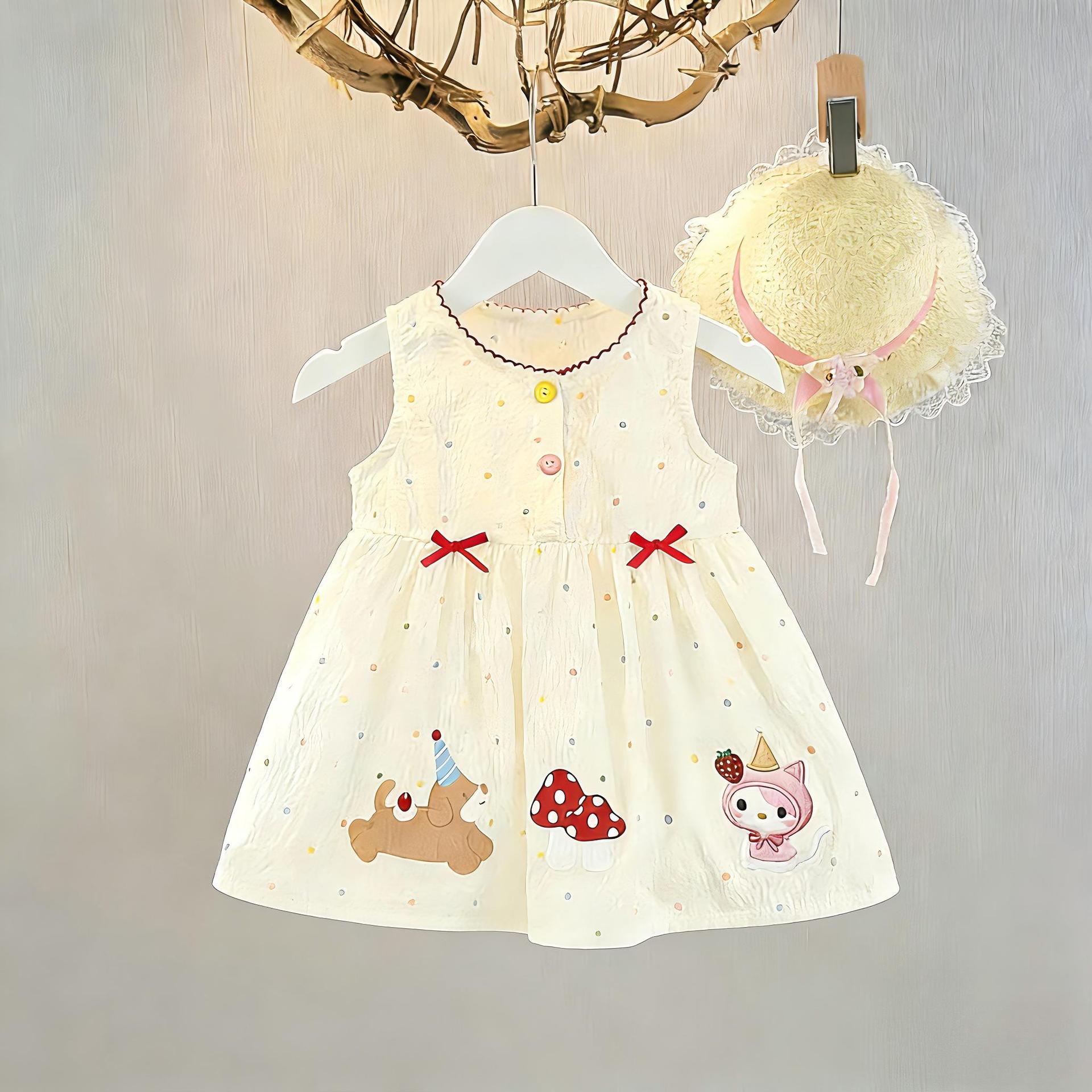Cartoon summer children's sleevless dress