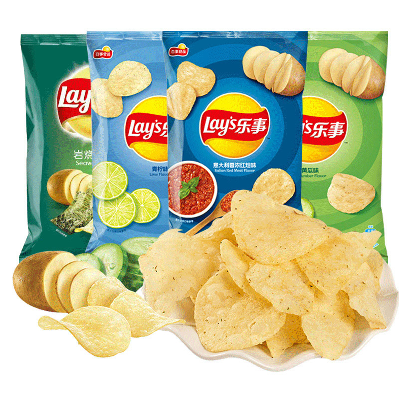 乐shi原切薯片零食礼包23g休闲办公室网红小吃多口味儿童膨化食品