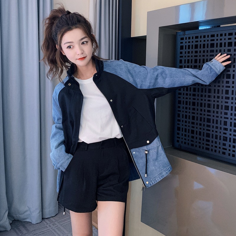 Real Shot of 2024 Veste en jean décontractée pour femme au printemps, petite taille, sensation haut de gamme, super beau haut de rue explosif_voghion.com