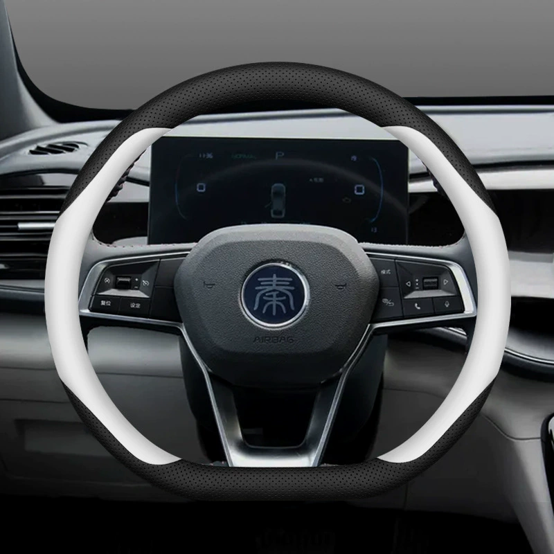 2023 BYD Qin plusdmi championship version 23 pro new energy ev genuine leather ultra-thin steering wheel cover