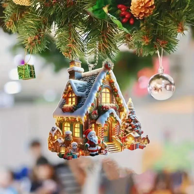 Cross-Border Christmas Tree Santa Claus Acrylic Hanging Crafts Car Pendants Home Decorations Car Decorations Cross-Border Christmas Tree Santa Claus Acrylic Hanging Crafts Car Pendants Home Decorations Car Decorations