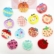 夏季新款印花苹果纽扣饰品配件diy奶油胶手机壳贴片服装服饰纽扣