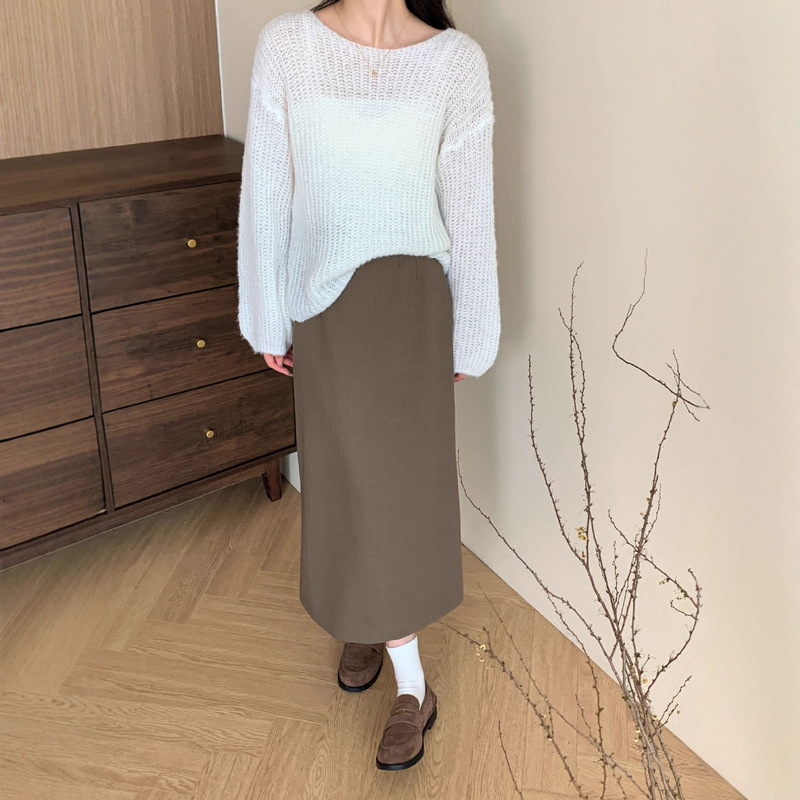 Jiazi丨Fluffy Chunky Knit Solid Color Sweater Pullover Autumn New Style Cable Knit Lazy Top Ba2 Jiazi丨Fluffy Chunky Knit Solid Color Sweater Pullover Autumn New Style Cable Knit Lazy Top Ba2