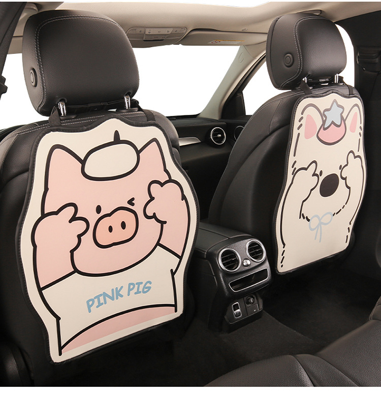 New Model Anti-Kick Pad for Car, Universal Rear Seat Anti-Kick Pad, Cute Cartoon Design for Girls, Car Interior Decoration Supplies, Seat Back Protector