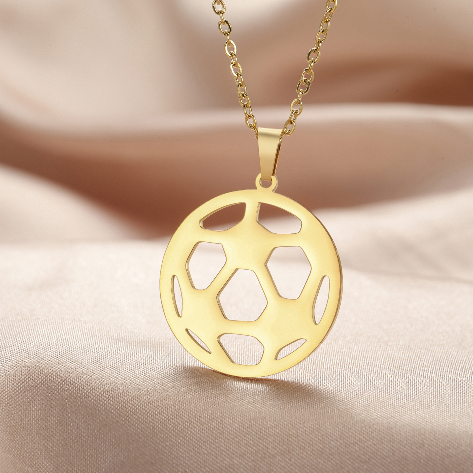 20g Weight 304 Stainless Steel Pendant Material Pendant Necklace Classification 304 Stainless Steel Chain Material box chain Chain Type Daily Occasion 304 Stainless Steel Material Football Pattern Unisex Gender Plating Design Simple Style Style Wholesale Jewelry Simple Style Basketball Football 304 Stainless Steel Plating Pendant Necklace 10