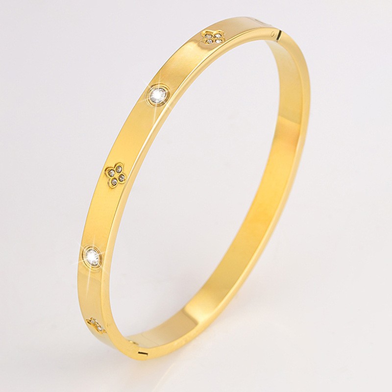 Bracelet * gold, four-leaf clover