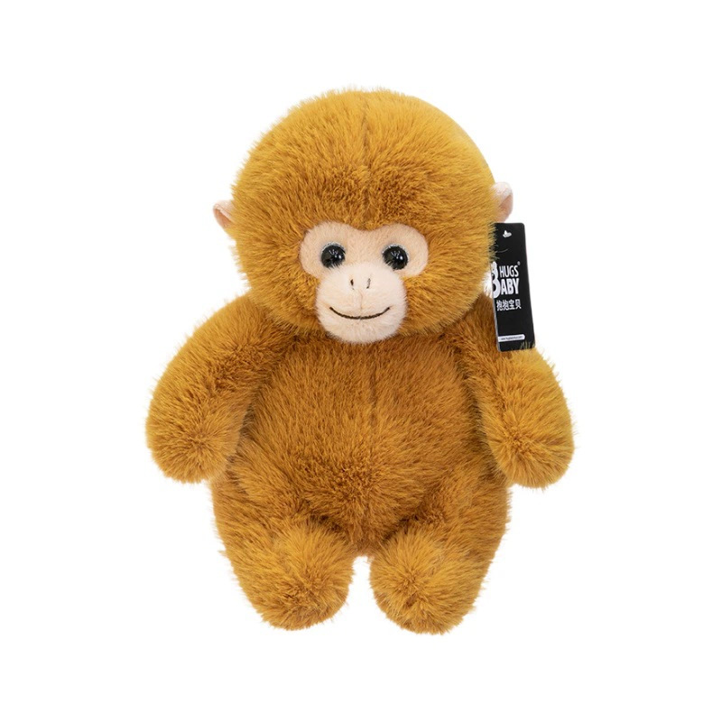 Muñeca de mono de dibujos animados mono dorado juguete de peluche muñeca de macaco zoológico orangután muñeca regalo para niños comercio exterior