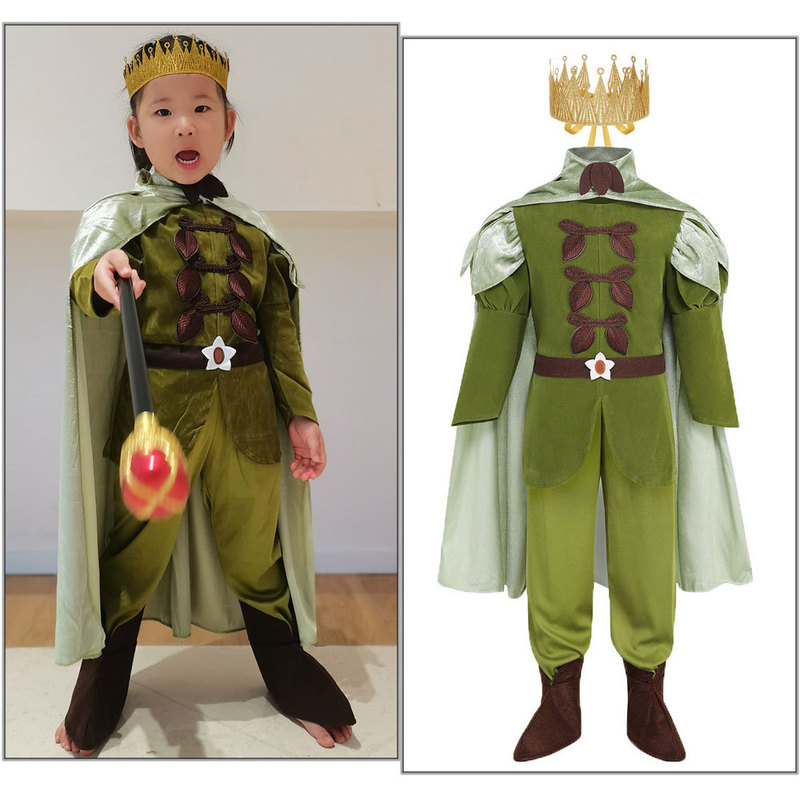 Ins Halloween Children's Day Frog Princess Boy Frog Prince performance clothing Frog Prince Naveen
