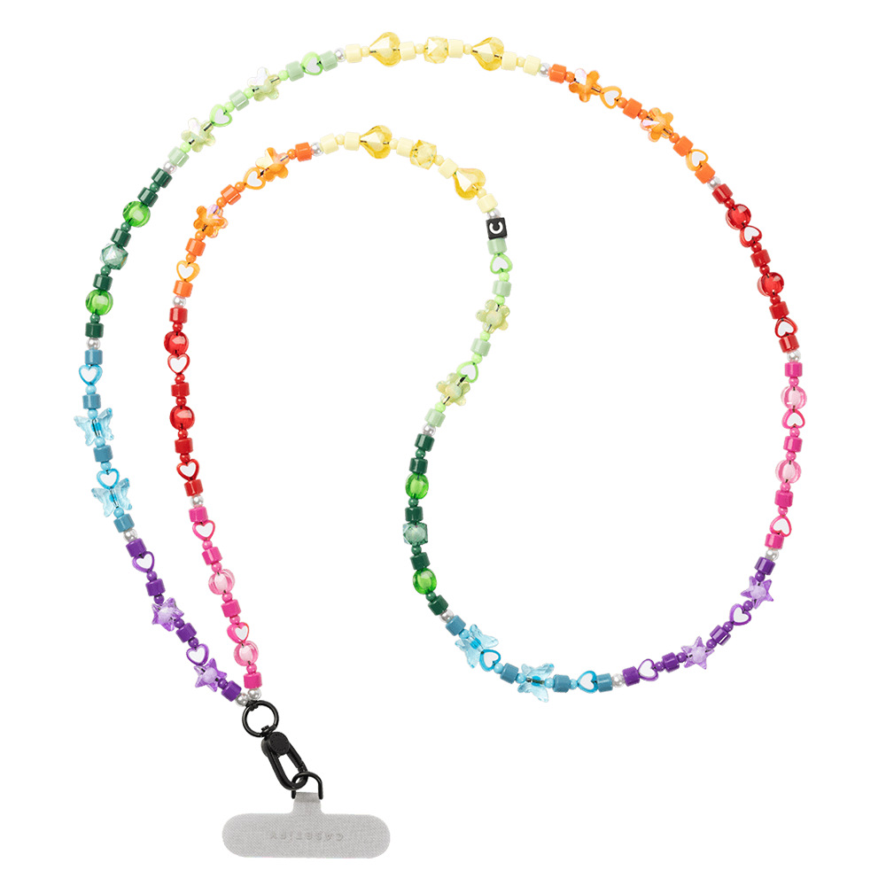 레인보우 스타 비즈 크로스바디 랜야드 [스페이서 제외]