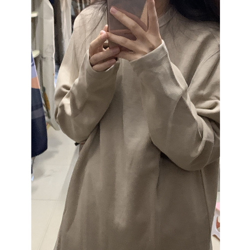 American Retro Check Long-Sleeve T-Shirt for Women - Spring and Autumn New Loose Oversize Casual Stylish Blazer Top