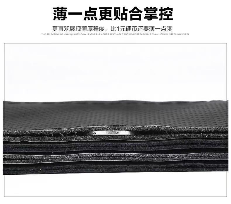 Hand-Stitched Steering Wheel Cover, Breathable, Non-Slip, Universal for All Seasons, Genuine Leather Car Steering Wheel Cover, Volkswagen Steering Wheel Cover, Car Aromatherapy