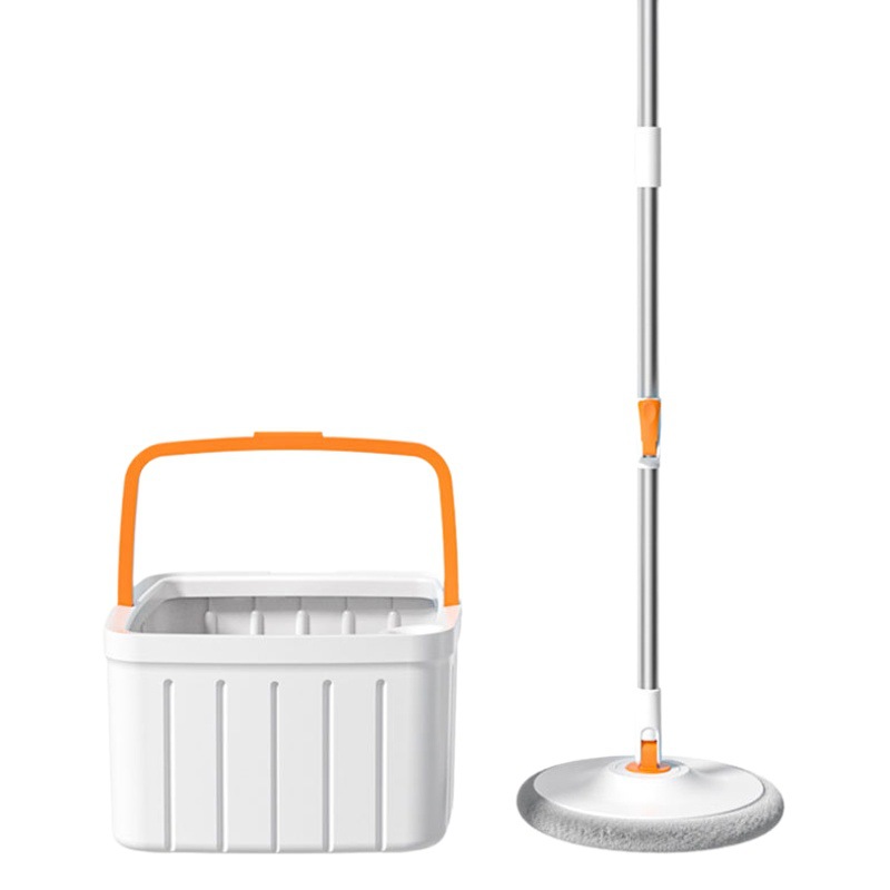 Mopa autoescurrible del fabricante para uso doméstico, no requiere lavado a mano, mopa plana giratoria con cubeta para absorber agua.