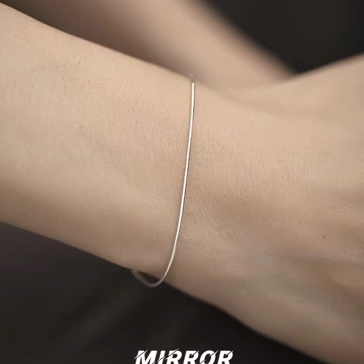 925 silver-plated snake bone chain fine bracelet female bracelet niche design student girlfriends gift accessories 925 silver-plated snake bone chain fine bracelet female bracelet niche design student girlfriends gift accessories