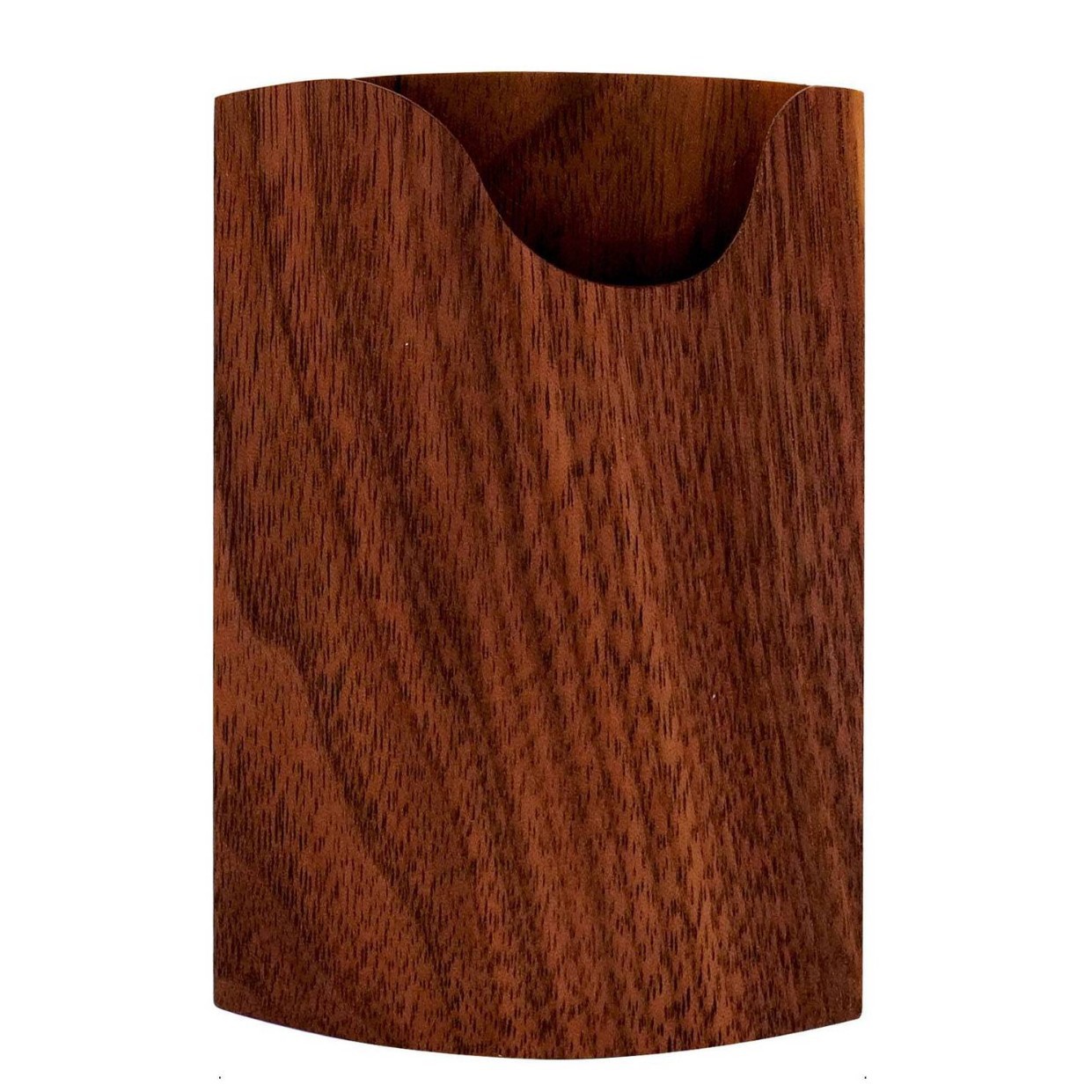 Caja de tarjeta de visita de madera portátil de nogal negro regalo de negocios titular de la tarjeta de visita de madera maciza caja de tarjeta de visita ultrafina letras transfronterizas