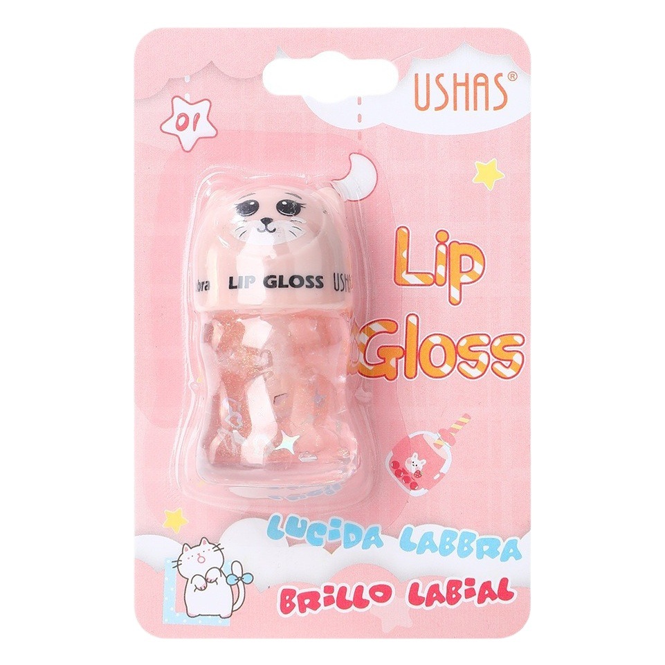 USHAS estilo caliente transfronterizo spot 3 colores brillo de labios líquido aceite de labios duradero con caja