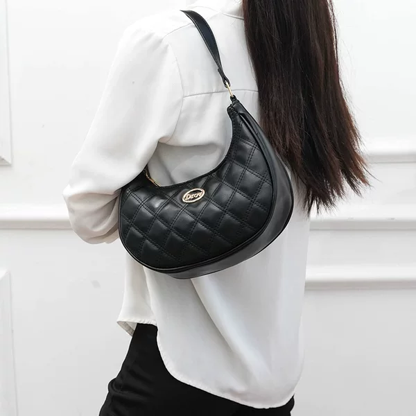 New Niche Bag, Small Fresh and Sweet Liquid Bag, Shoulder Bag for Women, Small Fragrant Style Rhombus Embroidered Dumpling Bag Wholesale