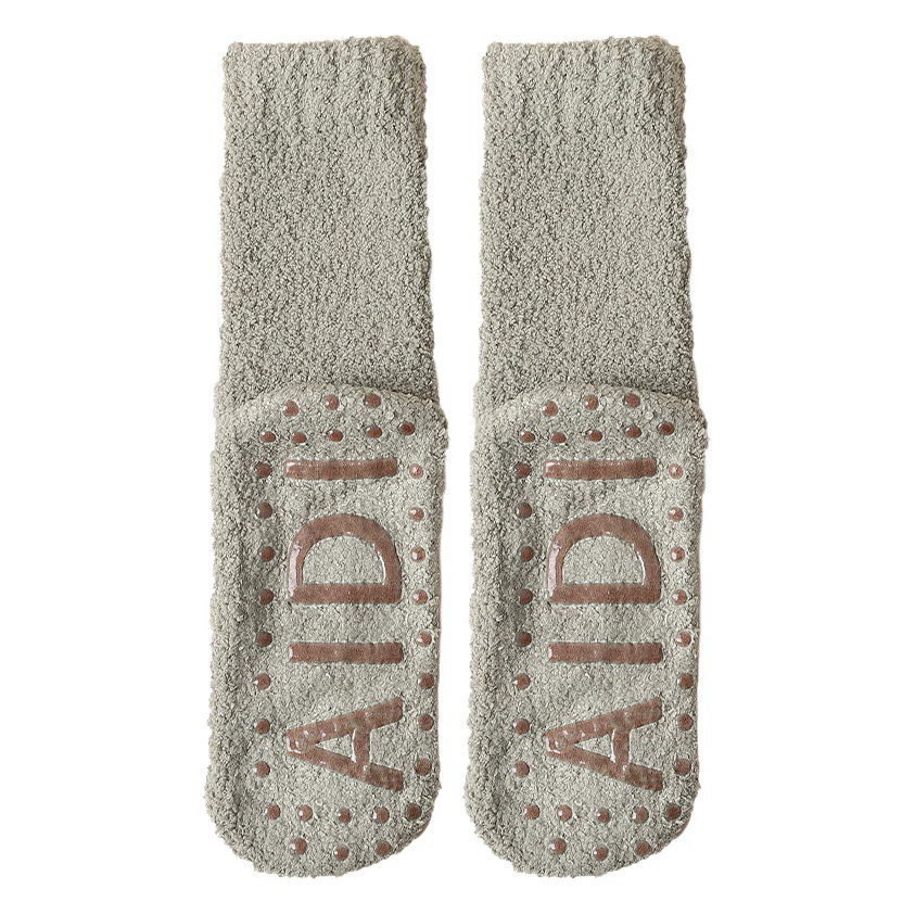 Носки на полу мужские зимние бархатные утолщенные теплые коралловые флисовые нескользящие носки осенние и зимние спящие носки