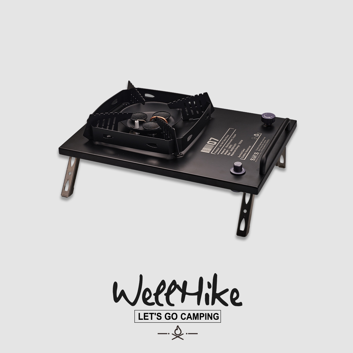 IGT Desktop Stove Outdoor Camping Portable Folding Wild Cooker Stainless Steel Table Embedded Dual-purpose Gas Stove Card Stove