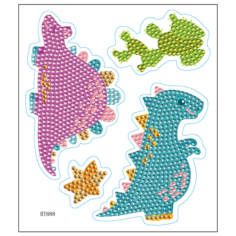 Nuevos pegatinas de taza de agua transfronterizas para niños dibujos de diamantes aleatorios pegatinas hechas a mano diy pegatinas de diamantes unicornios de dibujos animados mayorista