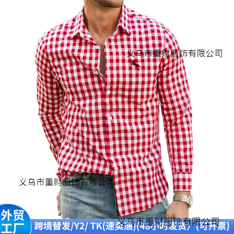 European and American Cross-Border 3D Printed Lv Shirt for Men, Long-Sleeved, Loose-Fitting, Breathable, Plaid Shirt, Japanese Style, Export Shirt European and American Cross-Border 3D Printed Lv Shirt for Men, Long-Sleeved, Loose-Fitting, Breathable, Plaid Shirt, Japanese Style, Export Shirt