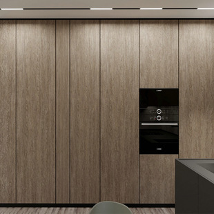 Wei Xun Furniture Factory Enf Grade Environmentally Friendly Paint-Free Board Ecological Board Aiko Elm Veneer Panel High-End Furniture Door Panel