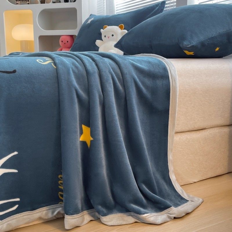 Dual lados de la leche mantas de lana de coral frida gruesa mantas de lana de coral dormitorio de estudiantes mantas de cama mantas invierno