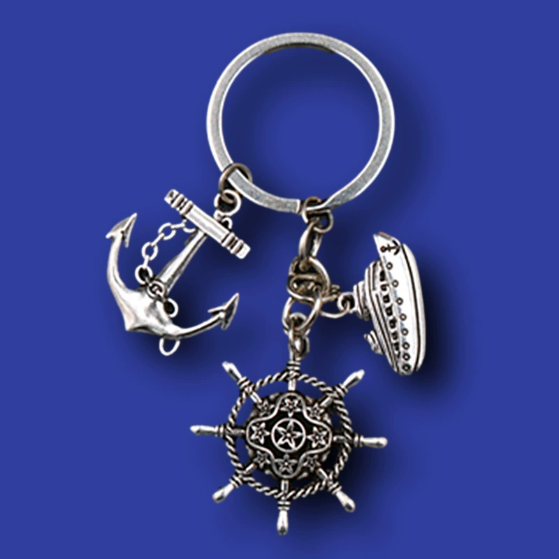 Канон: Ship Rudder Anchor Jumanji Game Sailor Commemorative Key Chain Columbus Day Surrounding Commemorative Key