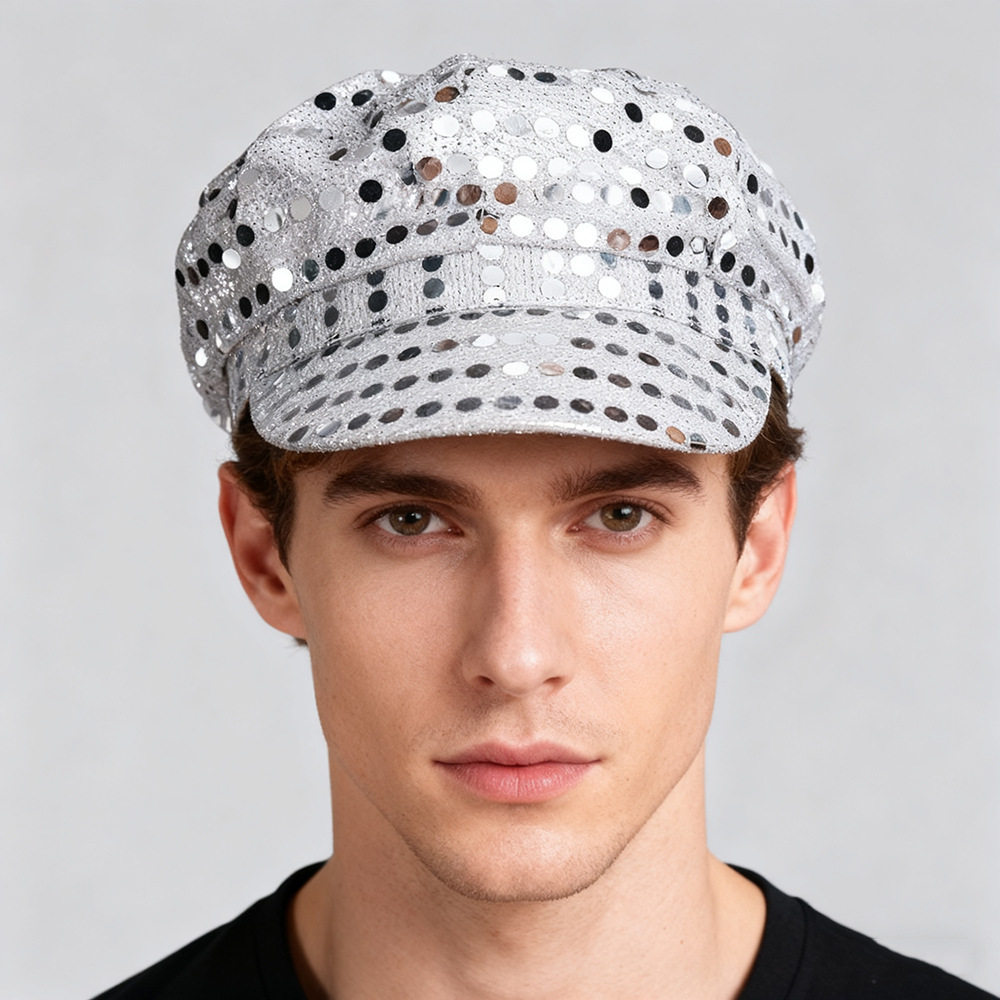 70s Disco Performance Sequin Hat For Festival Party And Cosplay_voghion.com