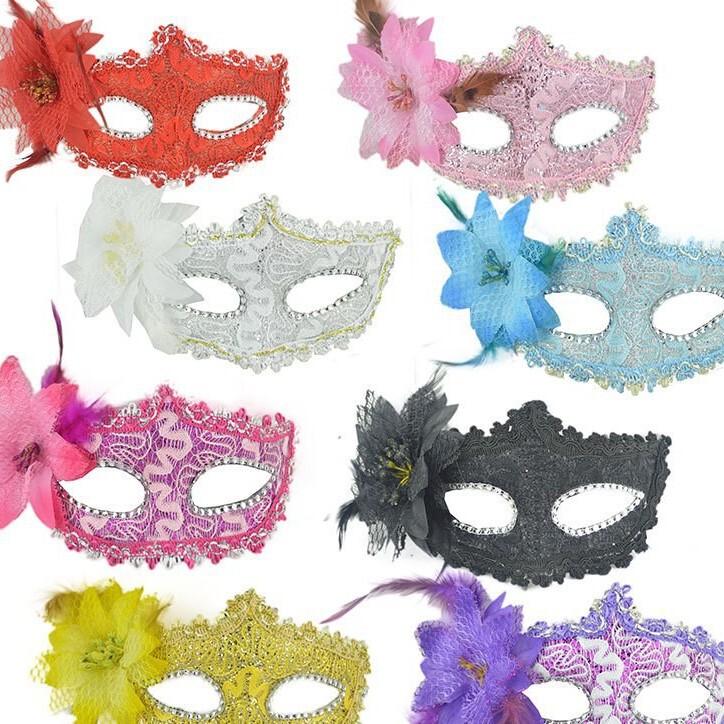 ハロウィーン半顔マスク女性化粧舞踏会マスクプラスチックマスクパーティー衣装皮質羽マスク|undefined