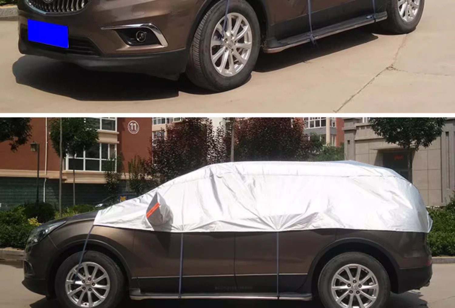Car Snow-proof Car Half-cover Car Clothes Sun-proof Rain-proof Cover Cover Sunshade Dustproof Frozen Car Cover Cloth