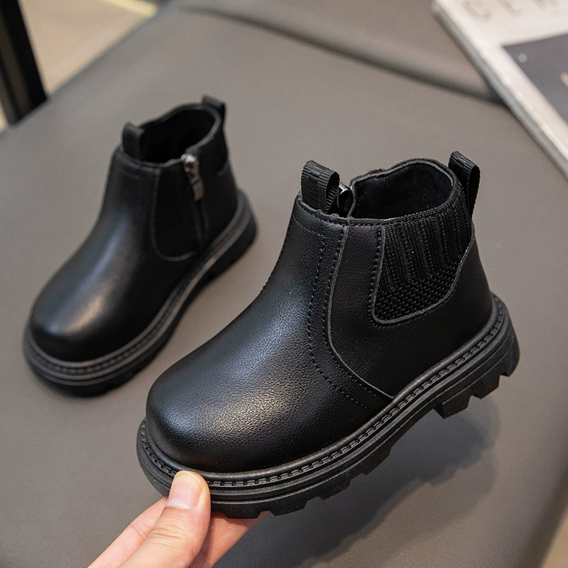 Martens, демисезонные детские модные полусапожки в английском стиле для мальчиков, тренд сезона, британский стиль