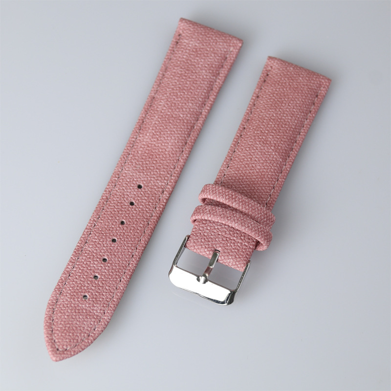 Nuevo estilo mezclilla correa de reloj unisex accesorios de reloj correa de lona de nylon de cuero suave 10-24mm