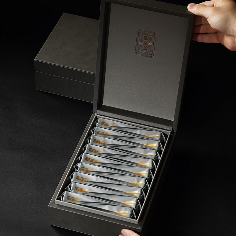 高端皮盒摆泡茶叶礼盒红茶岩茶银针三两会所茶叶店送礼礼盒装空盒