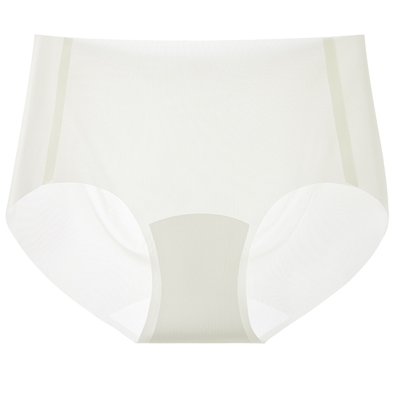 Entrepierna alargada, ropa interior delgada que no deja marcas, seda de hielo para mujer, entrepierna antibacteriana transpirable, pantalones finos para mujer de verano medio y verano