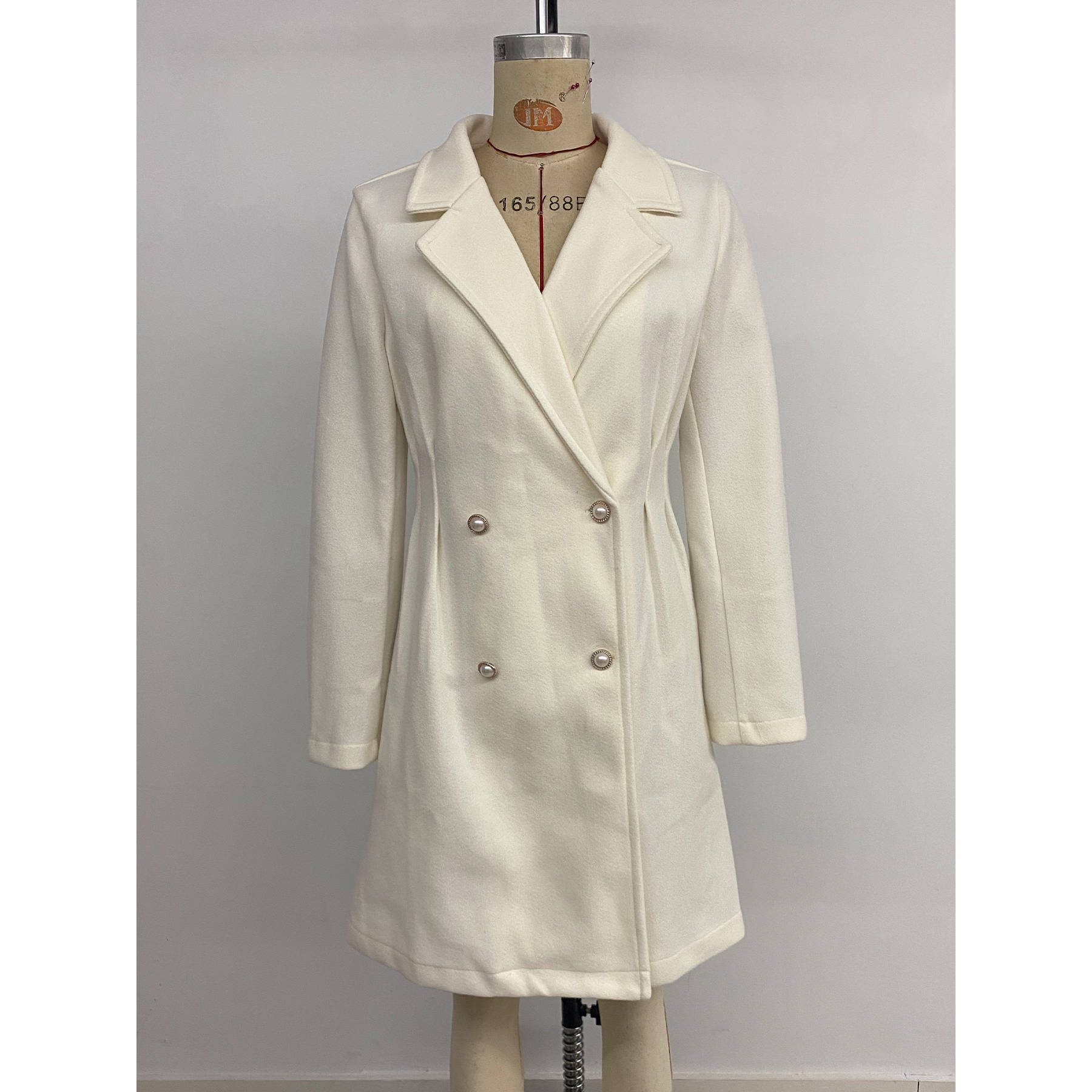 Foreign Trade Women's Long Woolen Outwear 2025 Autumn and Winter Cross-Border New High-End Commuter Elegant Woolen Outwear Thick