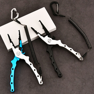 Factory direct supply new aluminum alloy luya pliers multifunctional fishing pliers fishing tool pliers wire cutter fish controller