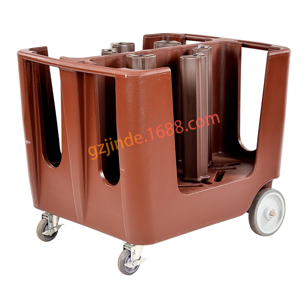 Hotel restaurant plate storage transport cart adjustable food plate…