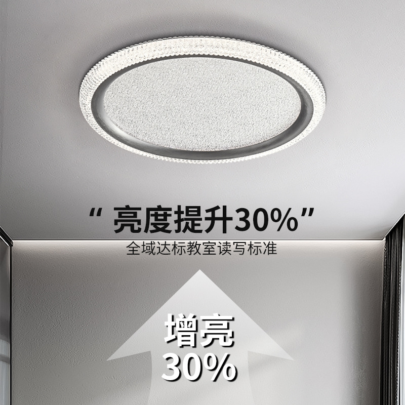 Lámpara de techo de dormitorio nórdica moderna y simple, luz de estudio de protección de ojos brillante, luz de techo de habitación LED ultra delgada de espectro completo