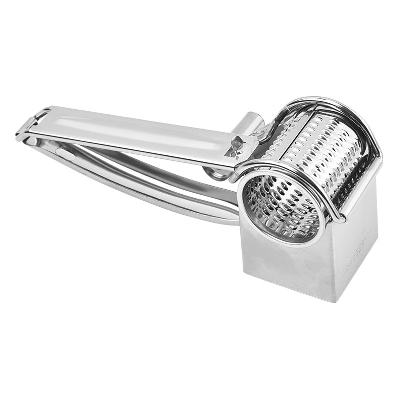 Amazon Venta caliente de acero inoxidable queso rallador cocina hogar creativo mano queso rallador fábrica en stock