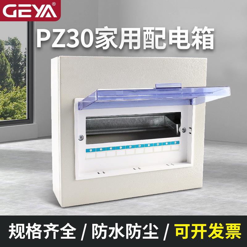 铁配电箱PZ30明装低压照明箱家装布线暗装家用断路器箱体塑料面板