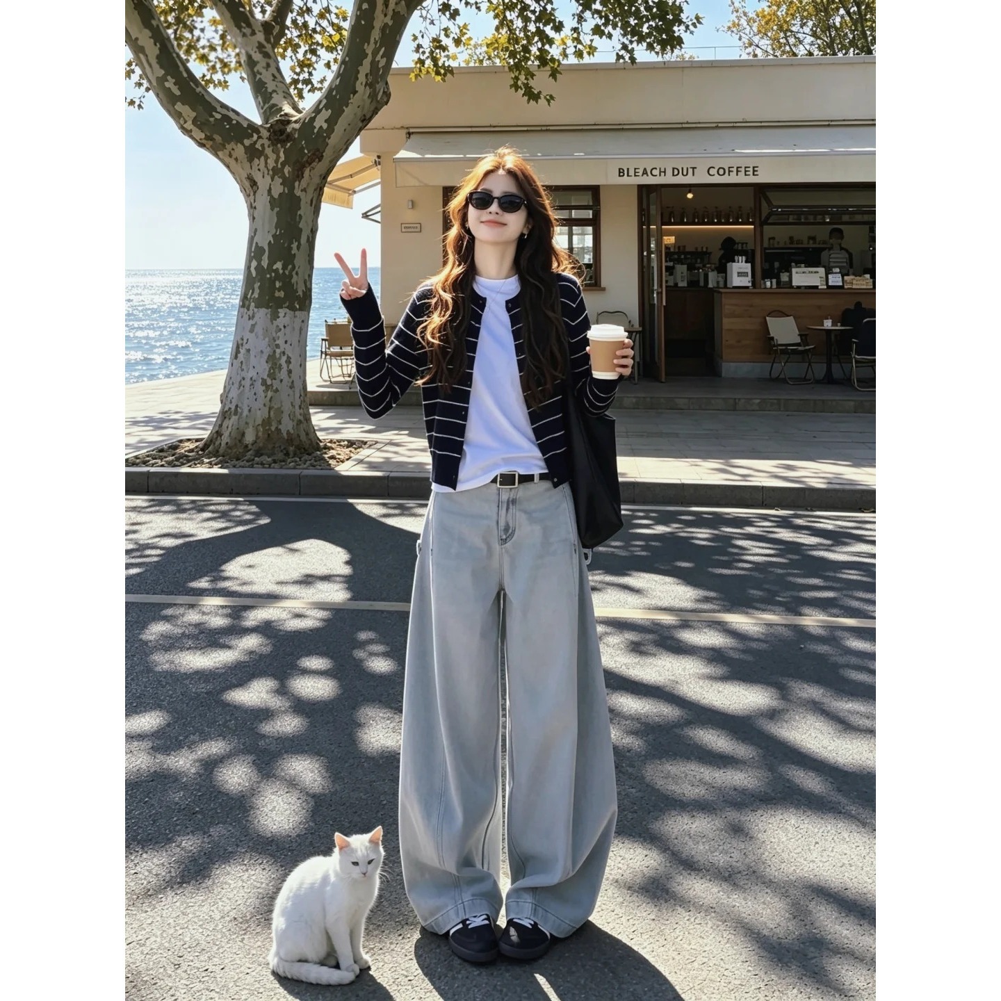 韩系复古条纹纽扣针织外套毛衣女春秋季软糯撞色小众上衣慵懒开衫
