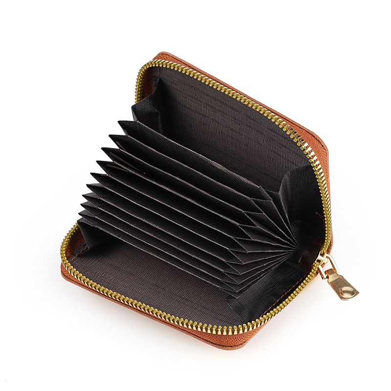Nuevo bolso de tarjetas, bolso de cambio, mujer, tarjeta multiplaza compacta de gran capacidad, super delgada, simple y sólida, licencia de conducir de hombre