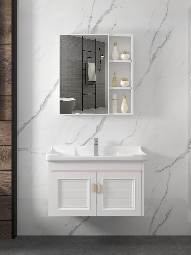 Roca placa de aluminio espacio gabinete de baño Baño gabinete de lavado combinación moderna minimalista lavabo del hotel lavabo mesa de lavado