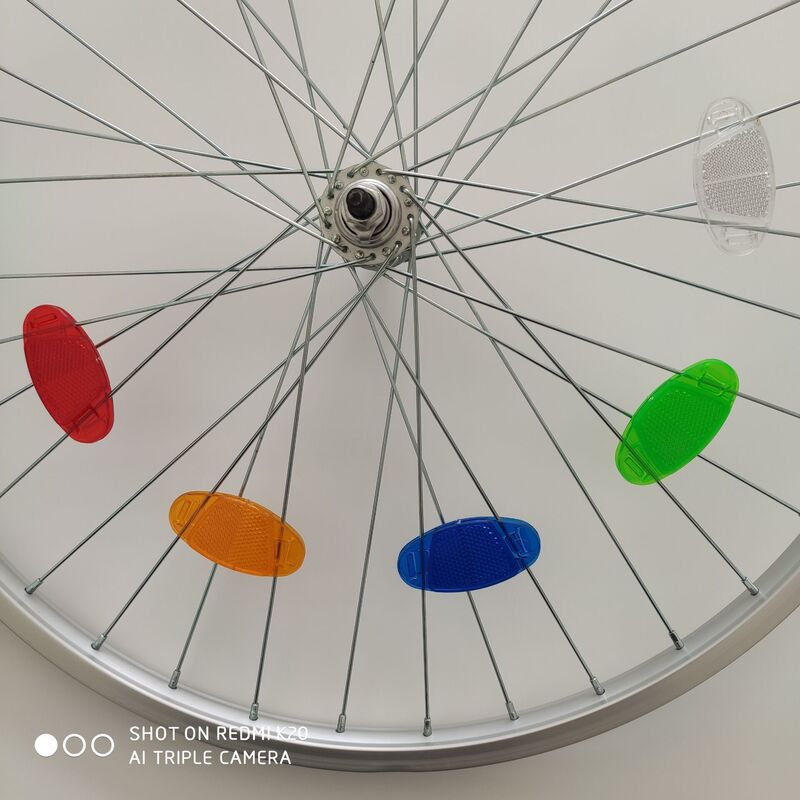 Factory direct Oval mountain bike bicycle children's car spoke warning reflector wheel set warning light