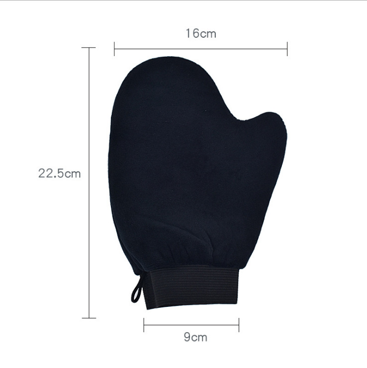 Loción de baño guantes de playa guantes de protección solar recubiertos de aceite guantes de protección solar negro flocado