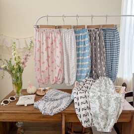 儿童珍珠棉防蚊裤2026夏季新款男女童韩版宽松家居裤中小童睡裤批