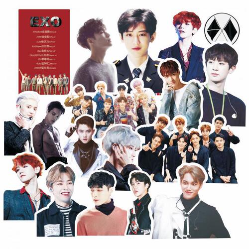 EXO handbook stickers Baekhyun Zhang Yixing Wu Sehun Park Chanyeol Kim Jun Myeon Do Kyungsoo peripheral decoration stickers