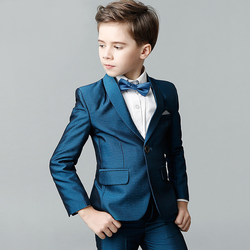 Boys' Suit Set Three-Piece Set Handsome Korean-Style Boys' Performance Clothes Flower Girl's Dress Children's Suit Men's Spring and Autumn