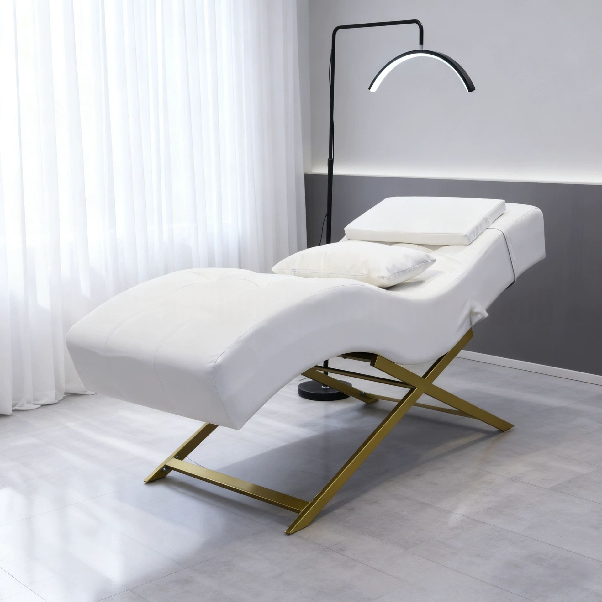 Comercio exterior explosivo de alta gama belleza camas de pestañas SPA clubs S-shaped massage camas de belleza camas image 3