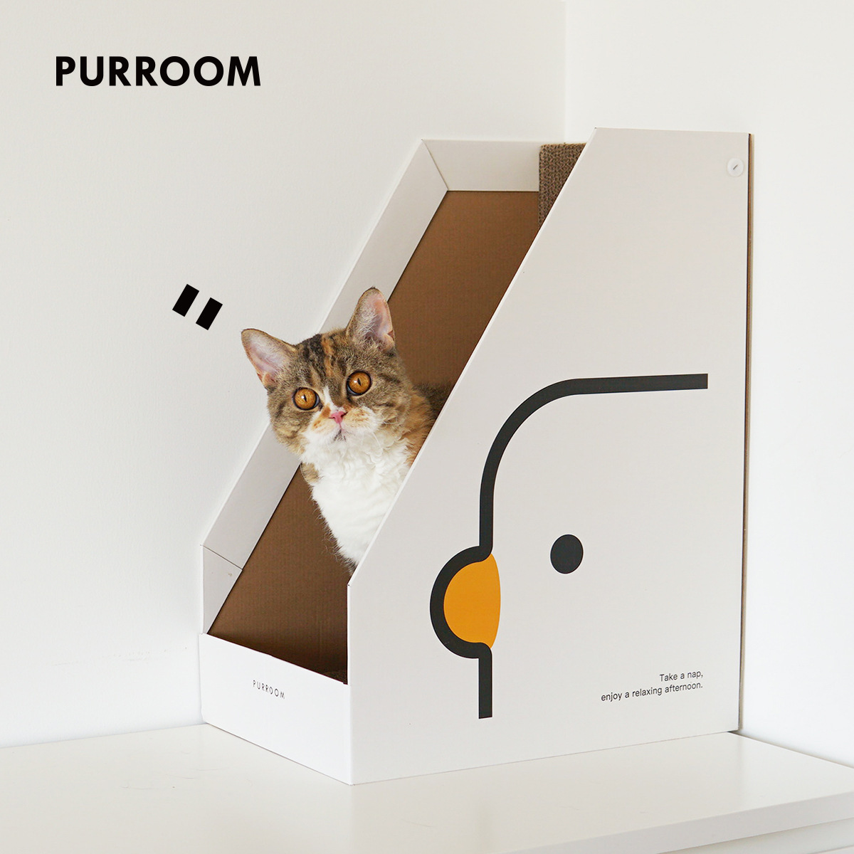 PURROOMBookend Box Cat Scratching Board Vertical Large Cat Toy Scratch-resistant And Wear-resistant Cat Supplies